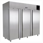 image of U-Line UCFZ585-SS71A 85" Three Section Reach In Freezer w/ 3 Solid Doors, Top Mount, 72 cu. ft.