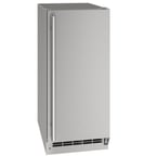 image of U-Line UOCP115-SS01B Cube Ice Maker With Bin w/ 55-lb. Production & 25-lb. Storage Capacity