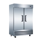 image of U-STAR USFZ-2D 54" Two Section Solid Door Reach-In Freezer, Bottom Mount, 48 cu. ft.