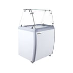 image of Coldline DP-160-FSG 26" Curved Glass Ice Cream Dipping Cabinet