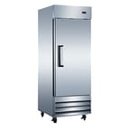 image of Adcraft USRF-1D 29" One Section Reach-In Refrigerator w/ Solid Door, Bottom Mount, Stainless Steel, 23 cu. ft.