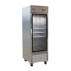 image of Valpro VP1RG-HC 27" One Section Reach-In Refrigerator w/ Glass Door, Bottom Mount, Stainless Steel, 23 cu. ft.