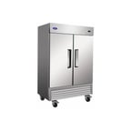 image of Valpro VP2R-HC 53" Two Section Reach-In Refrigerator w/ 2 Solid Doors, Bottom Mount, Stainless Steel, 49 cu. ft. 