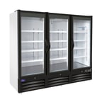 image of Valpro VP3F-72MDV 81" Three Glass Door Freezer Merchandiser in White, 72 cu. ft.