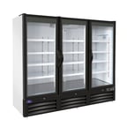image of Valpro VP3R-72M 81" 3-Section Merchandiser Refrigerator w/ Swing Glass Door, 72 cu. ft.