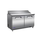 image of Valpro VP60S-HC 61" Two Section Sandwich/Salad Prep Table w/ 2 Doors, 16 Pans