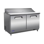 image of Valpro VP60SM-HC 61" Two Section Mega Top Sandwich/Salad Prep Table w/ 2 Doors, 24 Pans