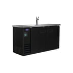 image of Valpro VPBD3-1 61" Draft Beer Cooler w/ 2 Kegs, 14.16 cu. ft., 1 Dual-Tap Tower, Black