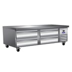 image of Valpro VPCB-74 74" 4 Drawers Refrigerated Chef Base, Marine Edge, 1/3 hp