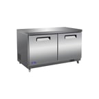 image of Valpro VPUCF60 61" 2-Section Undercounter Freezer w/ 2 Doors, 15.5 cu. ft.