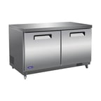 image of Valpro VPUCR60 61" 2-Section Undercounter Refrigerator w/ 2 Doors, 15.5 cu. ft.