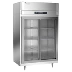 image of Victory DRSA-2D-S1-LD-HC 52" Two Section Reach-In Refrigerator w/ 2 Sliding Full Glass Doors, Aluminum Interior, 45 cu. ft.