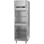 image of Victory RS-1N-S1-HG-HC 31" One Section Reach-In Refrigerator w/ 2 Half Glass Doors, Stainless Steel, 20 cu. ft.