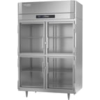 image of Victory RSA-2N-S1-HD-GD-HC 58" Two Section Reach-In Refrigerator w/ 4 Glass Swing Half Doors, Aluminum Interior, 41.35 cu. ft.