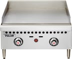 image of Vulcan VCRG24-T 24" Countertop Gas Griddle, Snap-Action Thermostat, 1" Steel Plate, 50.000 BTU