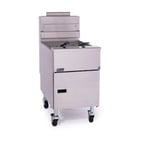 image of Pitco VF-65S 19" Full Pot Floor Model Gas Fryer w/ 65-lb Capacity, 2 Twin Baskets, Millivolt Control