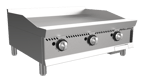 image of Venancio USA O15GT 15" Countertop Thermostatic Gas Griddle, 1" Steel Plate, 30.000 BTU