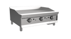 image of Venancio USA O24GM 24" Countertop Manual Gas Griddle, 3/4" Steel Plate, 60.000 BTU