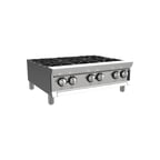 image of Venancio USA O36CT-6B 36"  Countertop Gas Hotplate with (6) Burners, Manual Control, 180.000 BTU