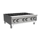 image of Venancio USA O48CT-8B 48"  Countertop Gas Hotplate with (8) Burners, Manual Control, 240.000 BTU