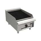 image of Venancio USA PCB18G-CT 18" Countertop Gas Radiant Charbroiler w/ (1) Burner, 30.000 BTU