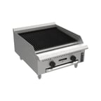 image of Venancio USA PCB24G-CT 24" Countertop Gas Radiant Charbroiler w/ (2) Burners, 60.000 BTU