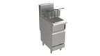 image of Venancio USA PFR50G-CB Full Pot Floor Model Gas Fryer w/ 50-lb Capacity, Millivolt Controls