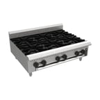 image of Venancio USA PHP36G-CT 36"  Countertop Gas Hotplate with (6) Burners, Manual Control, 168.000 BTU