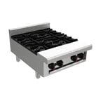 image of Venancio USA R24CT-24B 24" Countertop Gas Hotplate with (4) Burners, Manual Control, 128.000 BTU