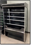 image of Vendo RSC3SH001 9" Vertical Open Air Merchandiser, 4 Shelves, 17.3 cu. ft.