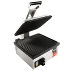 image of Vollrath 40790 Cayenne Single Panini Sandwich Press w/ Aluminum Grooved Plates, 120V