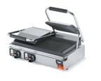 image of Vollrath 40795-C Cayenne Double Cast Iron Panini Sandwich Press w/ Grooved Plates, 120V