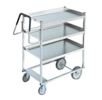 image of Vollrath 97201 Heavy-Duty Stainless Steel 3 Shelf Utility Cart - 44.5 x 20 x 39