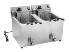image of Vollrath CF4-3600DUAL-C Split Pot Countertop Electric Fryer w/ 4 Small Baskets, 30-Lb. Capacity