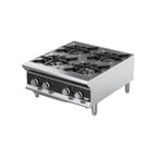 image of Vollrath HPG4-24 24" Countertop Gas Hotplate with (4) Burners, Manual Controls, 104.000 BTU