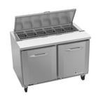 image of Victory VSP48HC-12 48" Two Section Sandwich / Salad Prep Table w/ 2 Doors, 12 Pans