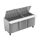 image of Victory VSP72HC-30B 72" Mega Top Sandwich/Salad Prep Table w/ 3 Doors, 30 Pans