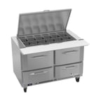 image of Victory VSPD48HC-18B-4 48" Mega Top Sandwich/Salad Prep Table w/ 4 Drawers, 18 Pans
