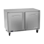 image of Victory VUF48HC 48" 2-Section Undercounter Freezer w/ 2 Doors, 11 cu. ft.