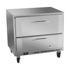image of Victory VUFD36HC-2 36" 1-Section Undercounter Freezer w/ 2 Drawers, 8.69 cu. ft.