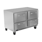 image of Victory VUFD48HC-4 48" 2-Section Undercounter Freezer w/ 4 Drawers, 11 cu. ft.