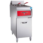 image of Vulcan 1ER50D 15" Floor Model Electric Full Pot Fryer w/ 50 Lbs, Twin Baskets, Digital Controls