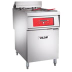 image of Vulcan 1ER85D Full Pot Floor Model Electric Fryer w/ 85-lb., Digital Controls, Twin Baskets