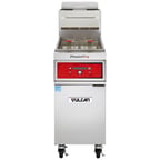 image of Vulcan 1TR45DF PowerFry3™ Full Pot Floor Model Gas Fryer w/ 50-lb Capacity, Built-In Filtration