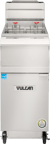 image of Vulcan 1VHG50DF QuickFry5™ Full Pot Floor Model Gas Fryer w/ 50-lb Capacity, Built-In Filtration