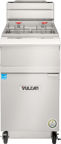 image of Vulcan 1VHG75DF QuickFry5™ Full Pot Floor Model Gas Fryer w/ 75-lb Capacity, Built-In Filtration