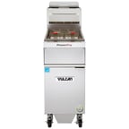 image of Vulcan 1VK45AF PowerFry5™ Full Pot Floor Model Gas Fryer w/ 50-lb Capacity, Built-In Filtration