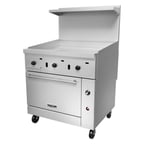 image of Vulcan 36S-36G 36" Gas Restaurant Range w/ 36" Full Griddle, (1) Standard Oven, 95.000 BTU