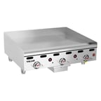 image of Vulcan 936RX-30 36" Countertop Gas Griddle, Snap-Action Thermostat, 30" Deep, 81.000 BTU
