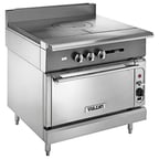 image of Vulcan V1FT36S 36" Gas Heavy Duty Range w/ (1) French Top, (1) Standard Oven, 95.000 BTU